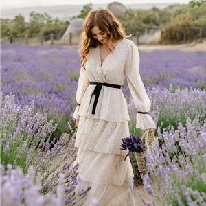 Just Me Gorgeous Tiered Dress - size M - Medium